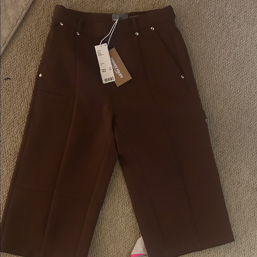 Brown Cropped Pants